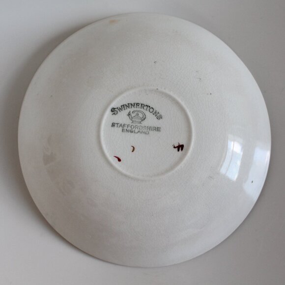 [SWINNERTONS] 3-Piece 22k Gold Tudor Rose Bowls/Saucers (Staffordshire, England) - Picture 5 of 14